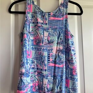 Lilly Pulitzer Blue and Pink Sleeveless Top